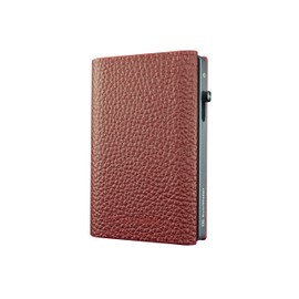 EverWallet Slim Wallet for Men and Women Made of Leather and Aluminium - Smart Wallet with Credit Card Holder, Ejection Mechanism, RFID Block - Minimalist and Thin - Made in Italy, Brown