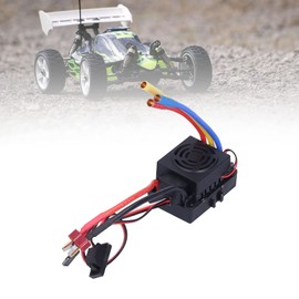60A Brushless ESC for 1/10 RC Car, Enhanced Throttle Response, Waterproof, Support Program Card, 5.8V/3A BEC