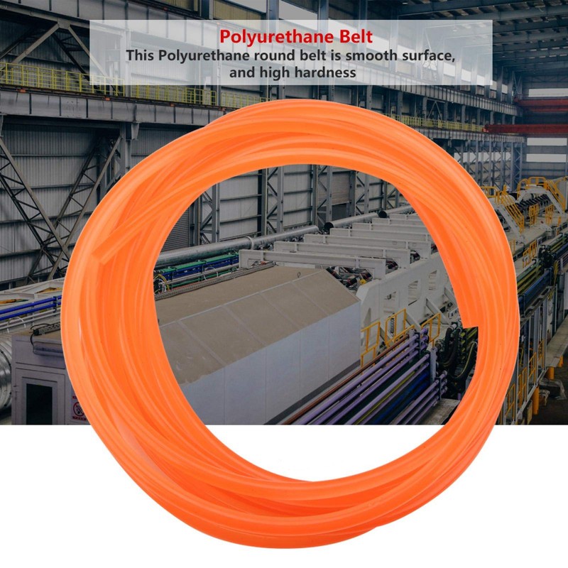 Polyurethane belt, orange smooth PU polyurethane round belt for drive