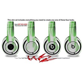 Skin Decal Wrap Works with Beats Studio 2 and 3 Wired and Wireless Headphones Lightning Green Skin Only Headphones NOT Included