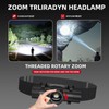 Trliradyn Headlamp Rechargeable Hard Hat Light,
