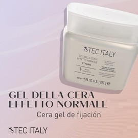 TEC ITALY Gel Della Cera 280 g | Gel de Fijación Media para Cabello | Acabado Natural y Estilizado | Acondiciona y Define Todo Tipo de Cabello | Con Aminoácidos para Brillo y Suavidad