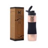 Pure Copper Water Bottle with Sipper Cherry Black, 900 Ml