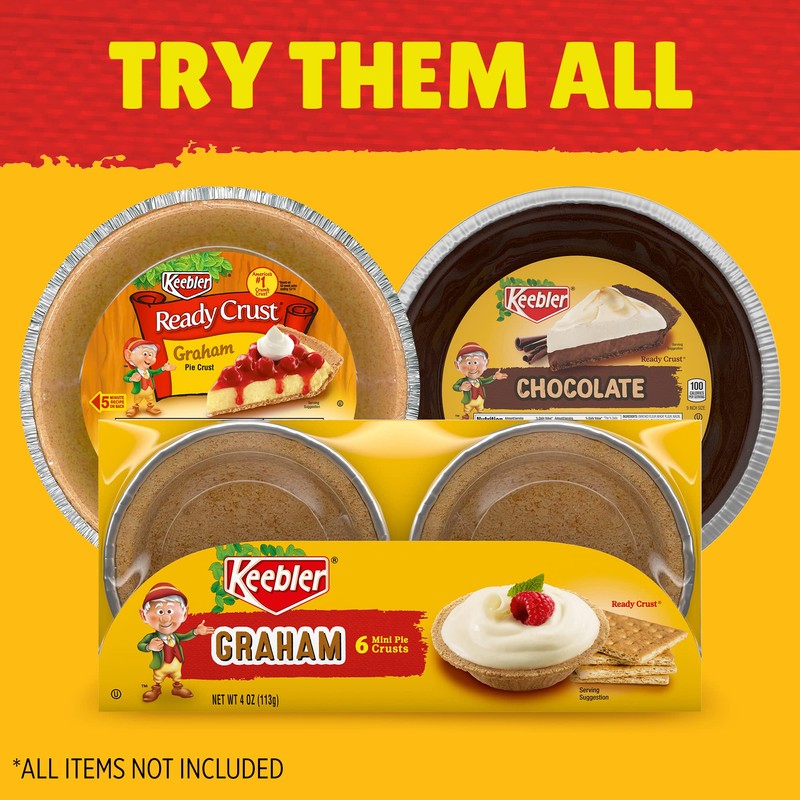 Keebler Ready Crust, 4 Oz, 6 count (Pack of 12)