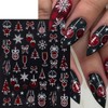 9 Sheets New Year Nail Stickers 3D Self-Adhesive Santa Claus