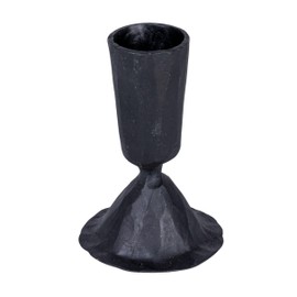 Creative Co-Op Tall Hand-Forged Cast Metal Taper Holder, Black