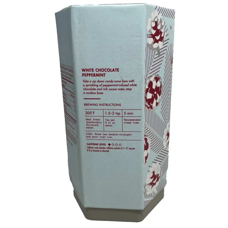 Teavana New Teavana White Chocolate Peppermint Empty Tea Tin Canister
