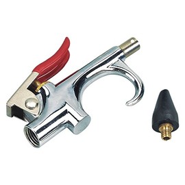 Sellerocity Air Compressor Zinc Alloy Pneumatic Compact Blow Gun with Rubber OSHA Safety Tip, 1/4 NPT (.540 Inch) Threaded Female, 150 PSI Max