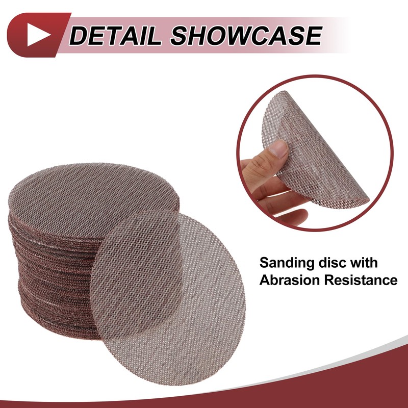 X AUTOHAUX 50 Pcs 5 Inch Abranet Sanding Mesh Anti-Clog