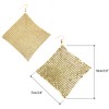 Suyi Trendy Women Earrings Metal Mesh Grid Sequins Tassel Long