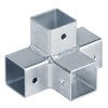 YIDU69Q 4 Pcs 1" Square Tube Connector, 4 Way Square