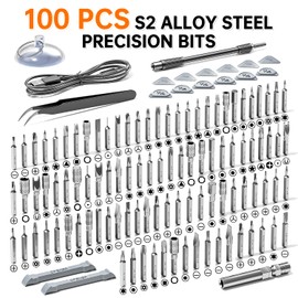 ANVANNA Electric Screwdriver, Precision Screwdriver Set, 120-in-1 Magnetic Bits, Magnetic Storage, 5 Torque Settings, Mini 3.7V Power Screwdriver Repair Tool Kit for PC RC Electronic - GREY