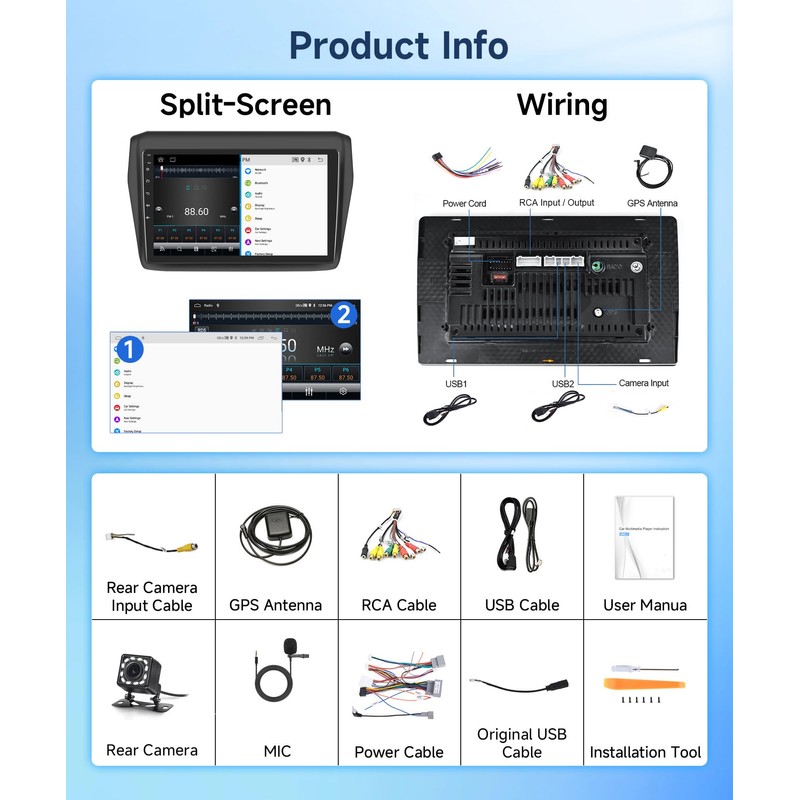 Android Car Stereo for Suzuki Swift 2017 2018 2019 2020