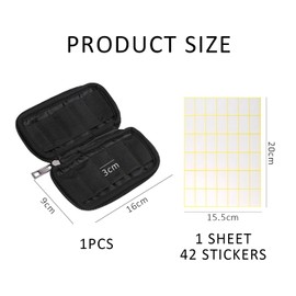 XMNIVATE 1 Piece of USB Storage Bag, 1 Label Sticker, USB Storage Box, USB Storage Bag, Electronic Accessories Protection Bag, USB Storage Bag
