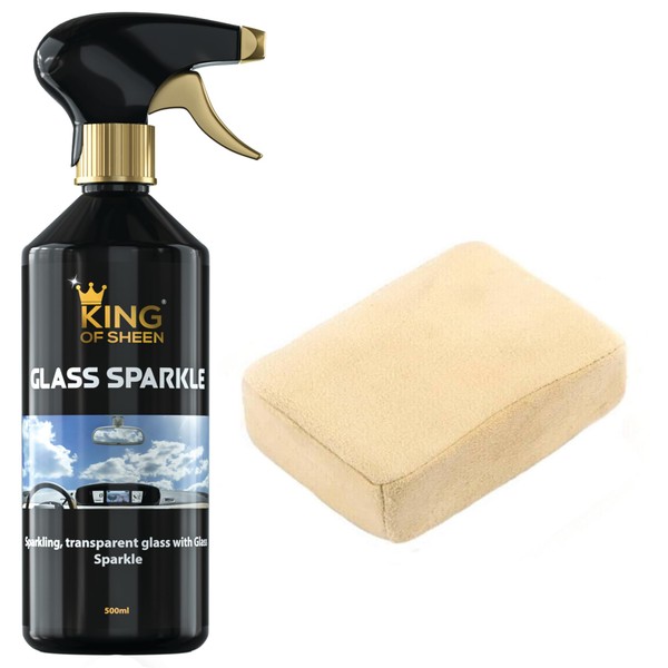 King of Sheen Glass Sparkle and Chamois Cleaning/Demister Sponge
