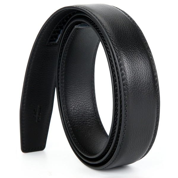 Nelbons Men's Leather Ratchet Belt Strap Only 35mm 1 3/8,Leather