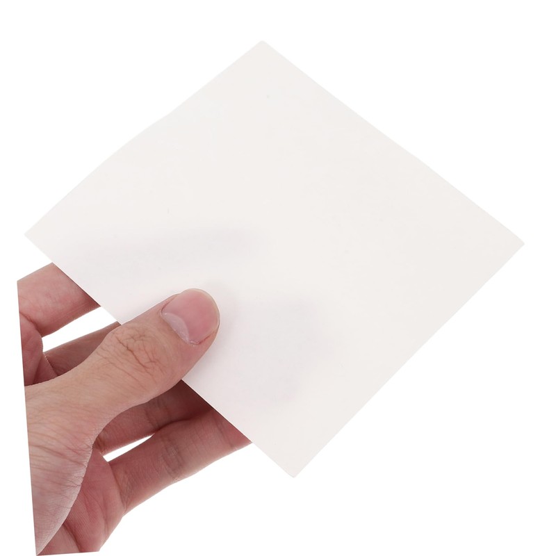 KICHOUSE 400pcs Non-Sticky Memo Cube Refill Blank Paper Note Pad