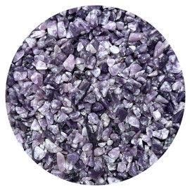 Wholesale Natural Semi Tumbled Lepidolite Gemstone Chips, Crushed Mini Crystals, Undrilled Crystal Chips (Lepidolite, 0.5 Pound)