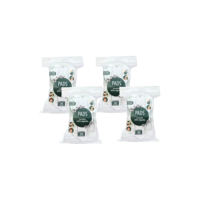 Four Pack Pads forma de Corazón 200 Pzas
