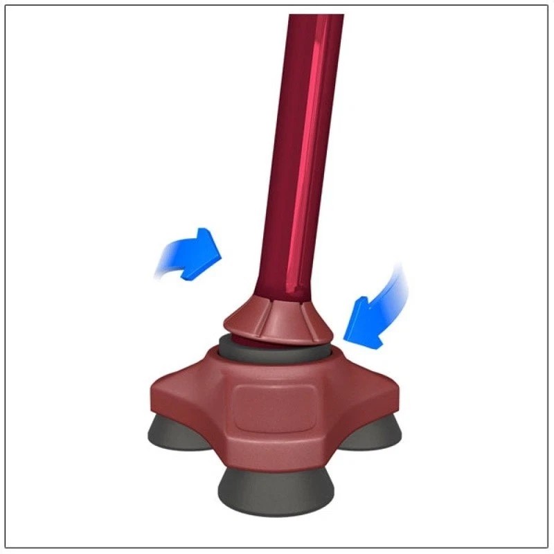 Innovative Adjustable Folding Cane W/ SteadiGrip Base Improved Stability New