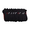 Head Men's Quarter Athletic Sport Socks 10-Pack (Black)