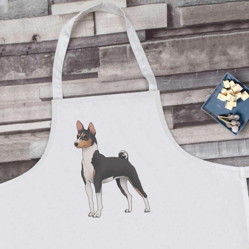 Azeeda 'Standing Basenji Dog' Unisex Cooking Apron (AP00081690)