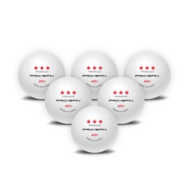PRO SPIN Ping Pong Balls - Premium 3-Star Competition Level White Table Tennis Balls (40ct) | 40+ ABS Professional | Perfect Sphere for Perfect Spin, Superior Accuracy, Consistent Bounce