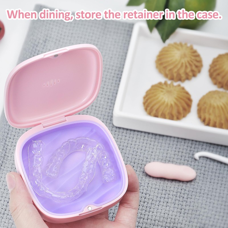 Gaboolo Retainer Case Slim Aligner Case with Vent Holes Compatible