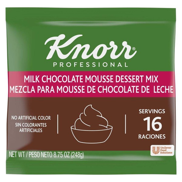 Knorr Professional Milk Chocolate Mousse Dessert Mix No Artificial Colors, 8.75 oz, Pack of 10