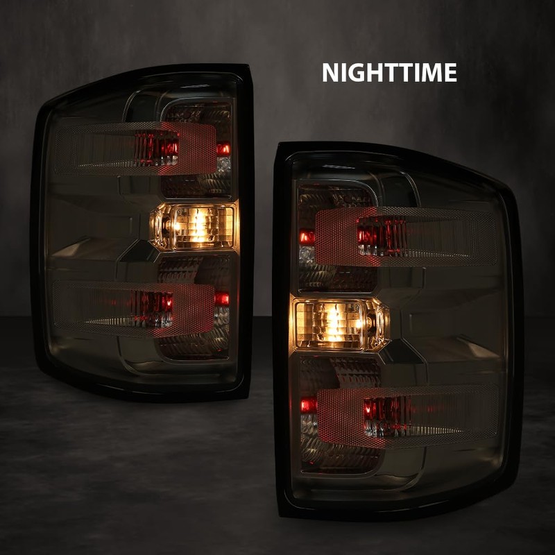 G-PLUS Tail Lights w/Bulbs Fit Chevy Silverado 1500 2014-2018/Fit Silverado
