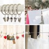60 Pcs Stainless Steel Curtain Clips Metal Hanging Hooks Small