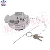 HQS 2x Chrome Lever Style Locking Fuel Cap 4" For