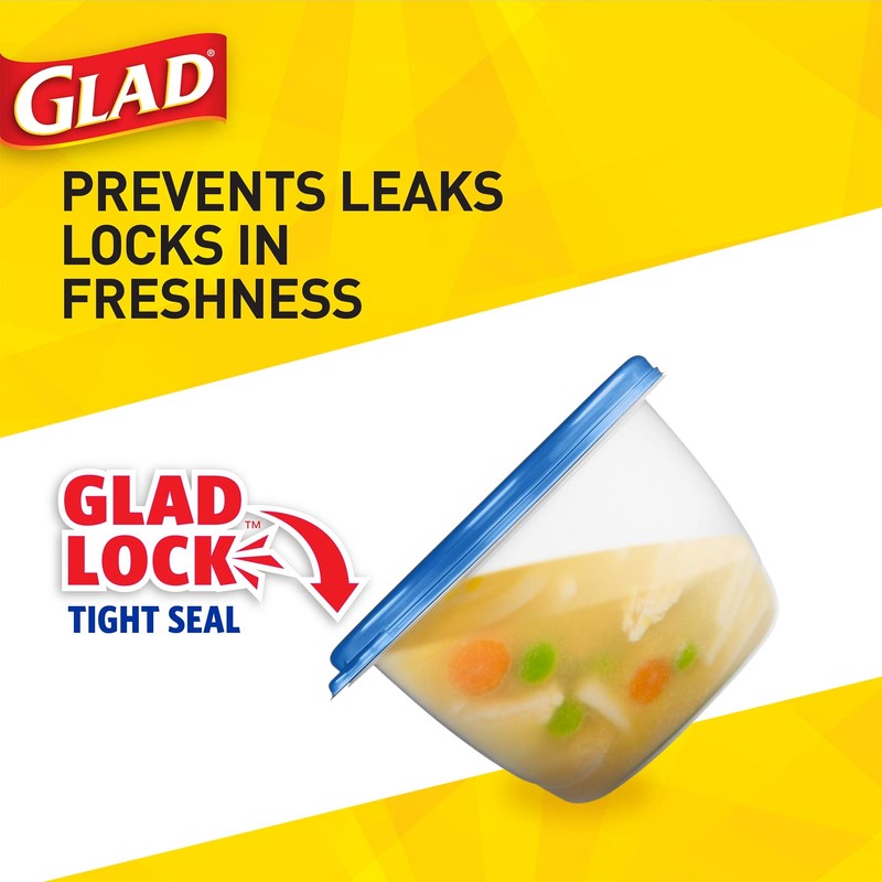 Glad GladWare Tall Entree Food Storage Containers - Large Square