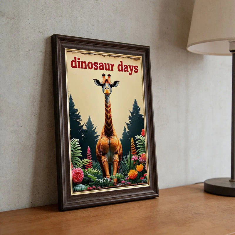 24x36 Wood Grain and Gold Frame Home Beginnings Quote for