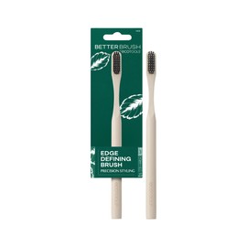 EcoTools Edge Defining Hairbrush, For Precision Styling, Tame Edges, Baby Hair, & Frizz, Dense Synthetic Bristles, Small Brush Head To Style Hairline, Renewable Bamboo, Cruelty-Free, 1 Count