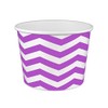 16 oz Yogurt Paper Cups- 1000 Count (Chevron-Purple)