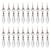 20pcs Clear Crystal Chandelier Icicle Prisms Lamp Candelabra Replacement Parts