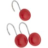 Carnation Home Fashions Color Rounds Ceramic Resin Shower Curtain Hook, Red