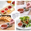 30Pcs Portable Reusable Sauce Container Salad Dressing Container Double Clear