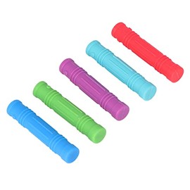 Mordedor para bebé de Agarre Suave, Soporte para Lápiz de Entrenamiento de Fuerza, Palo de Dentición, Silicona Segura, Apto para Lavavajillas, 5 uds.