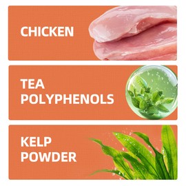 Just Try Dental Health Treats for Cats - Advanced Kelp Clean Teeth & Fresh Breath - Reduce Plaque & Tartar - Chicken Flavored Chews - 16 OZ