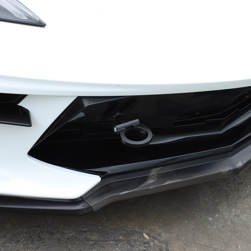 carpart2021 Black Alloy Track Racing Aluminum Tow Hook Ring For