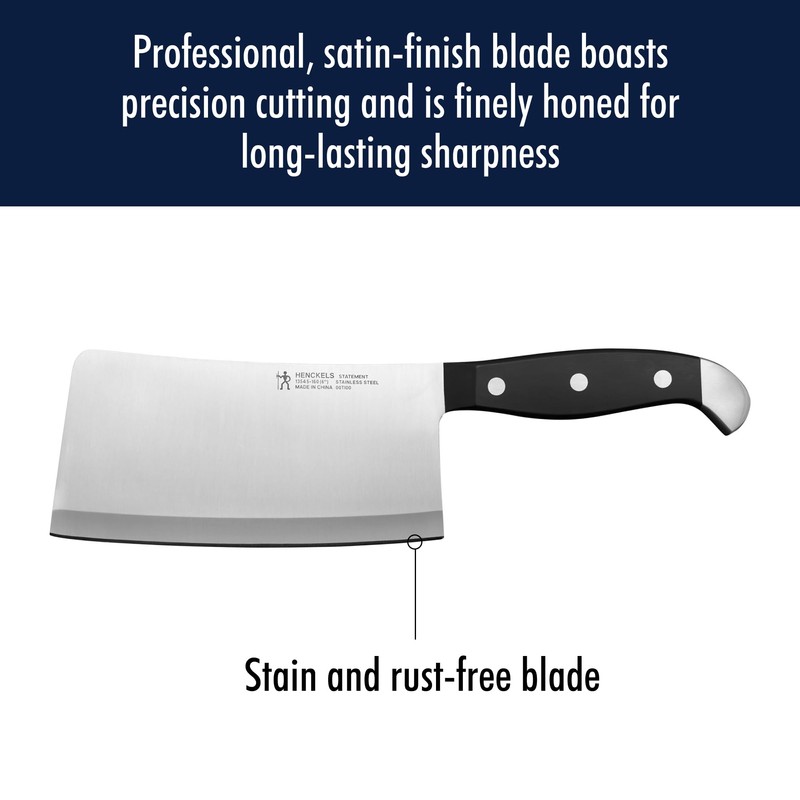 HENCKELS ZWILLING Statement 6-inch Meat Cleaver, Black