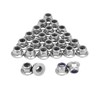 QWORK® 25pcs M5 Flange Nuts Stainless Steel 304 Locking Nuts