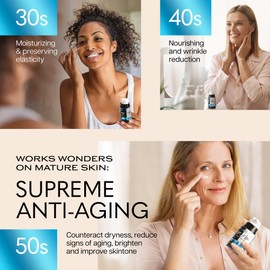 COUPLX Pure All Natural Neck Creams for Tightening and Firming (2oz) 2-1 Serum & Anti Aging Face Cream For Women, Anti Wrinkle, Skin Tightening Neck Cream & Face Moisturizer, 100% Vegan, Made in USA