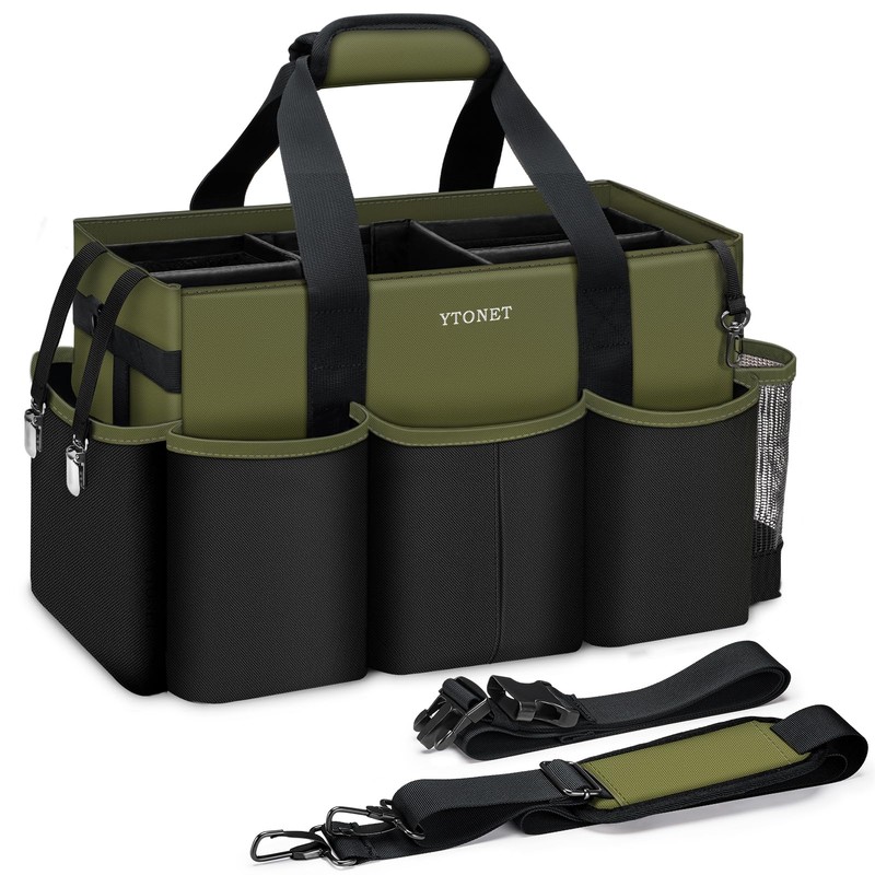 Ytonet Wearable Cleaning Caddy Organizer with Handle & Shoulder Straps,