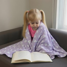 VigorSpring Super Soft Kids Blanket for Girls - 127x152cm,Unicorn Gifts for Girls,Cozy Decorative Throw Blanket for Bed Couch Sofa Camping