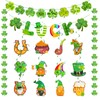 St. Patrick's Day Decorations Kit with Luck Banner, 12 Glitter