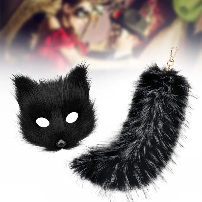 Máscara Y Cola De Therian, Accesorios Creativos Para