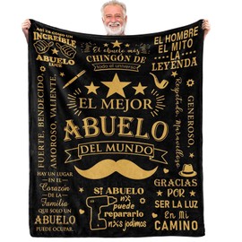 Abuelo Gifts in Spanish, Regalo para Abuelo, El Mejor Abuelo Del Mundo, Regalos para Abuelo Dia Del Padre, Gifts for Abuelo, Abuelo Gifts from Grandchildren, Abuelo Throw Blanket 60"x50"